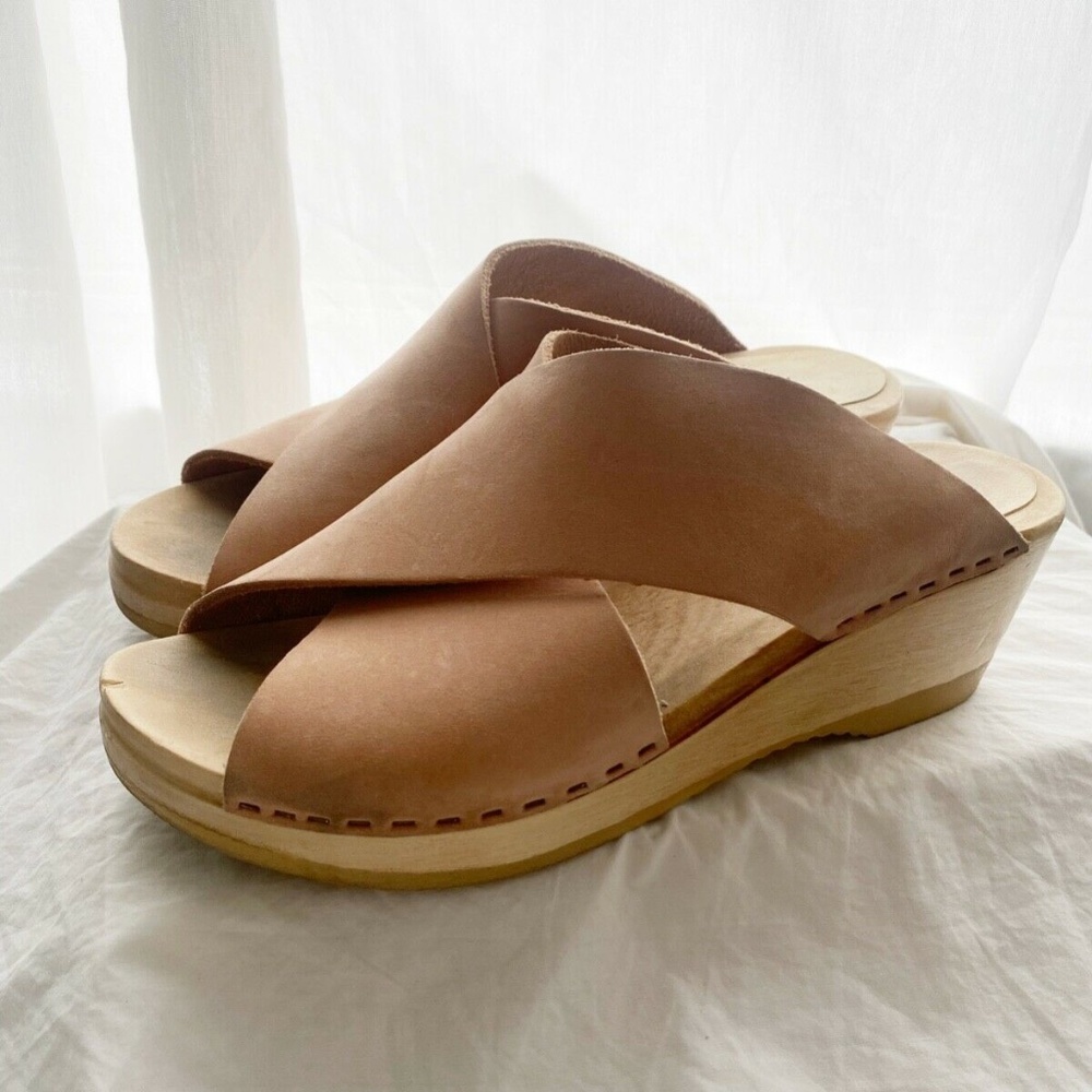 No.6 Frida Clog Mid Wedge, Pink Sand, Size 40